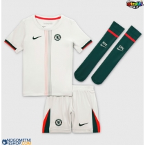 Otroški Nogometni dresi Chelsea Liam Delap #9 Gostujoči 2025-26 Kratek Rokav (+ Kratke hlače)